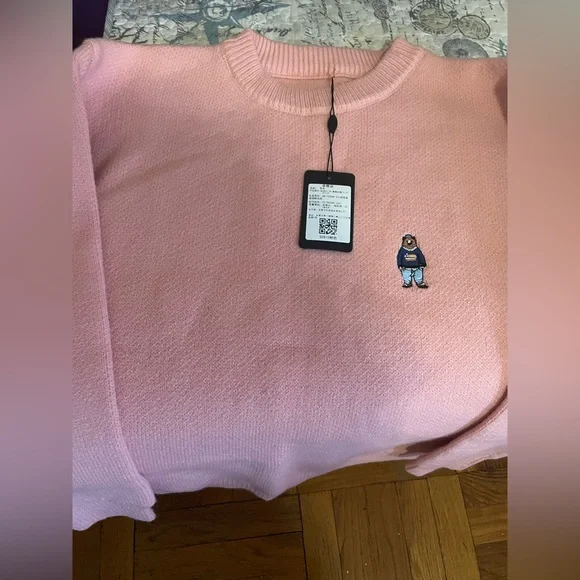 Korean Aesthetic Bear Knitted Sweater - Picture 3 of 7